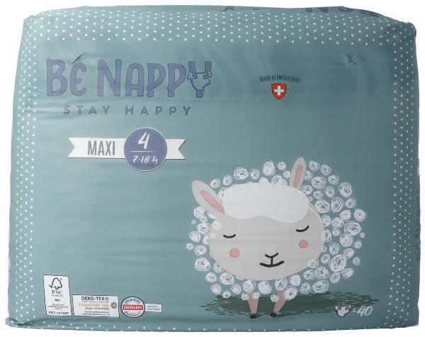 BE NAPPY Nappies Size 4 Maxi 7-18kg (40 pcs)