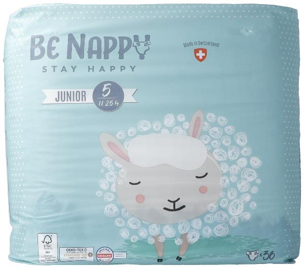 BE NAPPY Nappies Size 5 Junior 11-25kg (36 pcs)