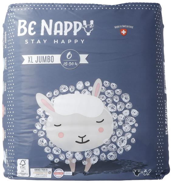 BE NAPPY Nappies Size 6 XL Jumbo 15-30kg (32 pcs)
