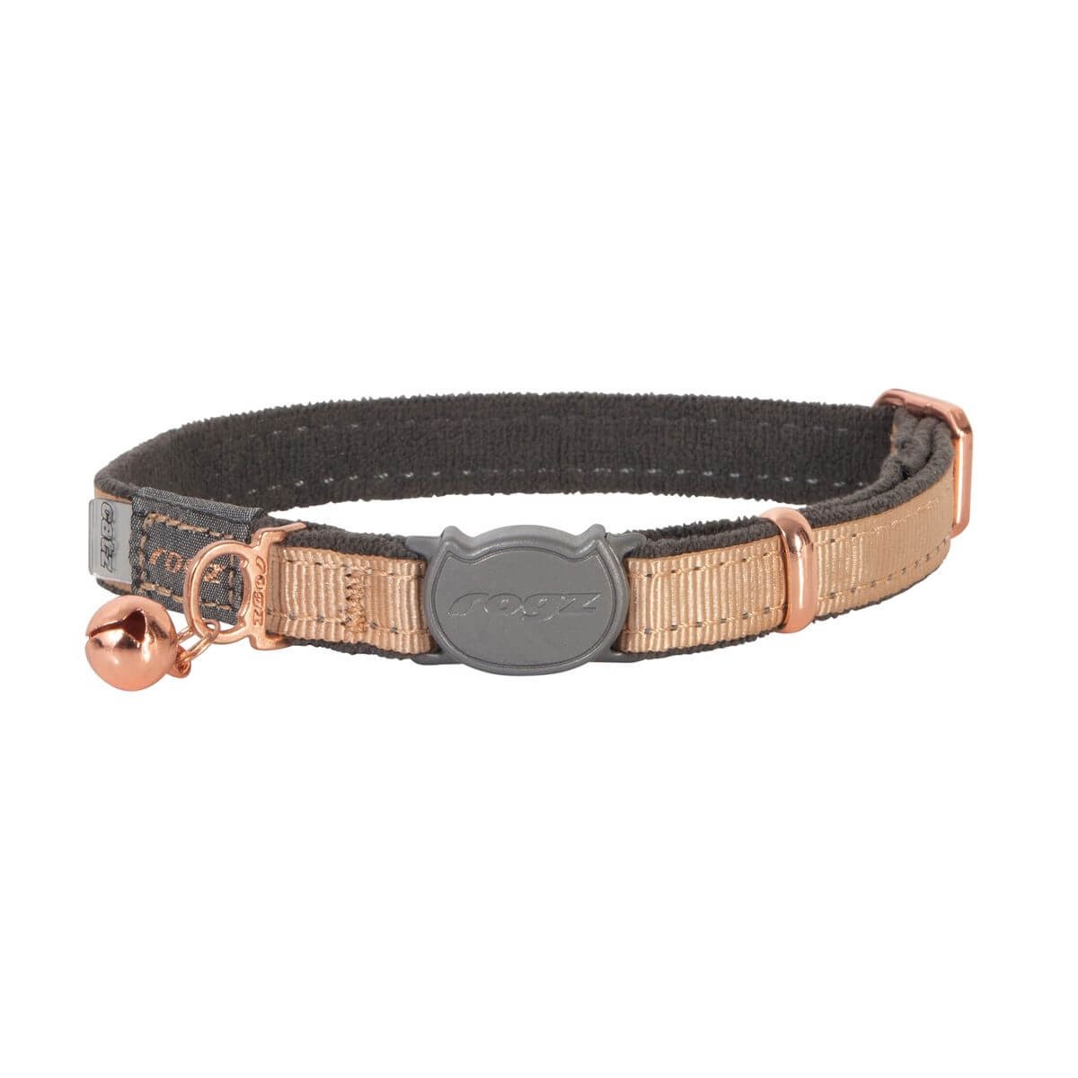 rogz Urbancat Safety Katzenhalsband gold, Halsumfang 20-31cm (1 Stk)