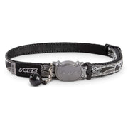 rogz Nightcat Katzenhalsband schwarz, Halsumfang 20-31cm (1 Stk)