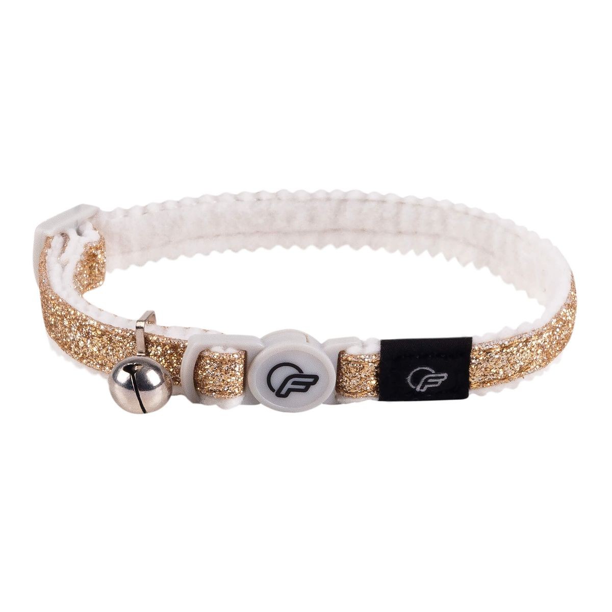 Freezack Katzenhalsband Glitter Flake gold, Halsumfang 20-30cm (1 Stk)