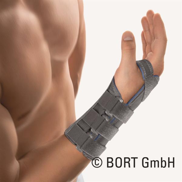 Bort Wrist Support with Aluminium Splint L right grey (1 pc)
