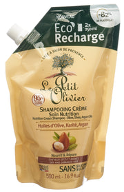 Le Petit Olivier Éco-Recharge Shampooing Crème Olive Karité Argan (500ml)