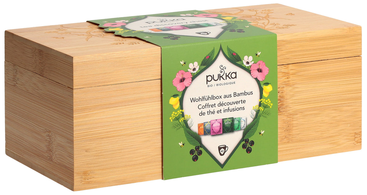 Pukka Wohlfühlbox aus Bambus (42 Beutel)