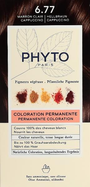 PHYTO Phytocolor Kit de coloration 6.77 Marron Clair Cappuccino (112ml)