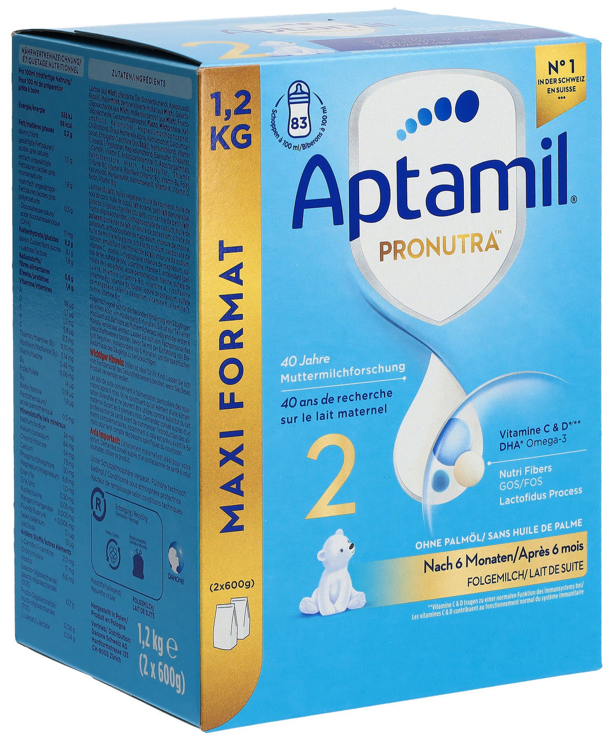 Aptamil Pronutra 2 Folgemilch Maxi Format (1200g)