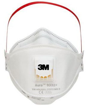 3M Aura Partikelmaske 9332+ FFP3 mit Ventil (10 Stk)