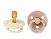 BIBS Colour Schnuller, Latex, Symmetrisch, 0-6 Monate, Ivory/Blush (2 Stk)
