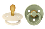 BIBS Colour Schnuller, Latex, Symmetrisch, 0-6 Monate, Ivory/Sage (2 Stk)
