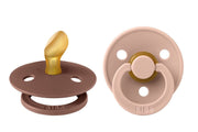 BIBS Colour Schnuller, Latex, Anatomisch, 0-6 Monate, Blush/Woodchuck (2 Stk)