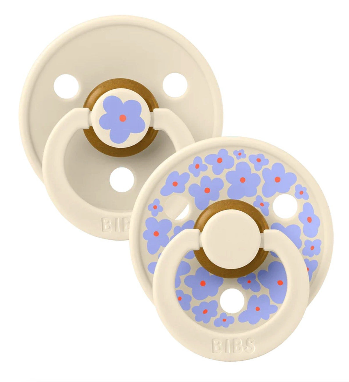 BIBS Studio Colour Schnuller, Latex, Rund, 0-6 Monate, Jasmine Ivory Mix (2 Stk)