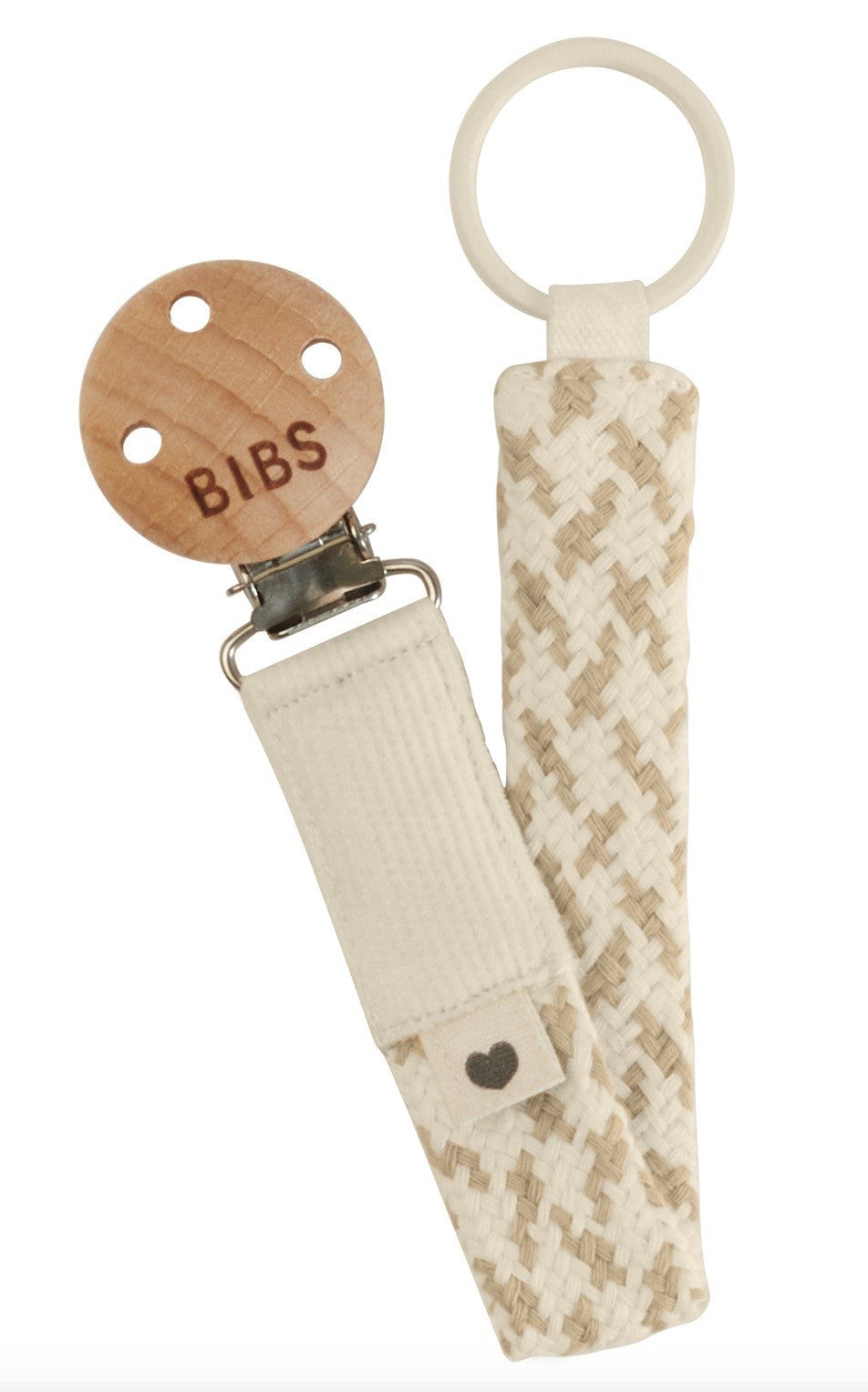 BIBS Schnuller Clip Braided Ivory/Vanilla (1 Stk)