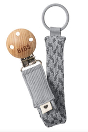 BIBS Schnuller Clip Braided Cloud/Iron (1 Stk)