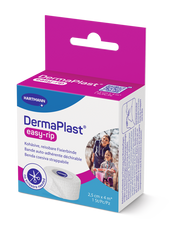 DermaPlast easy-rip Fixier- und Stützbinde weiss, 2.5cmx4m (1 Stk)