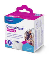 DermaPlast easy-rip Fixier- und Stützbinde weiss, 4cmx4m (1 Stk)