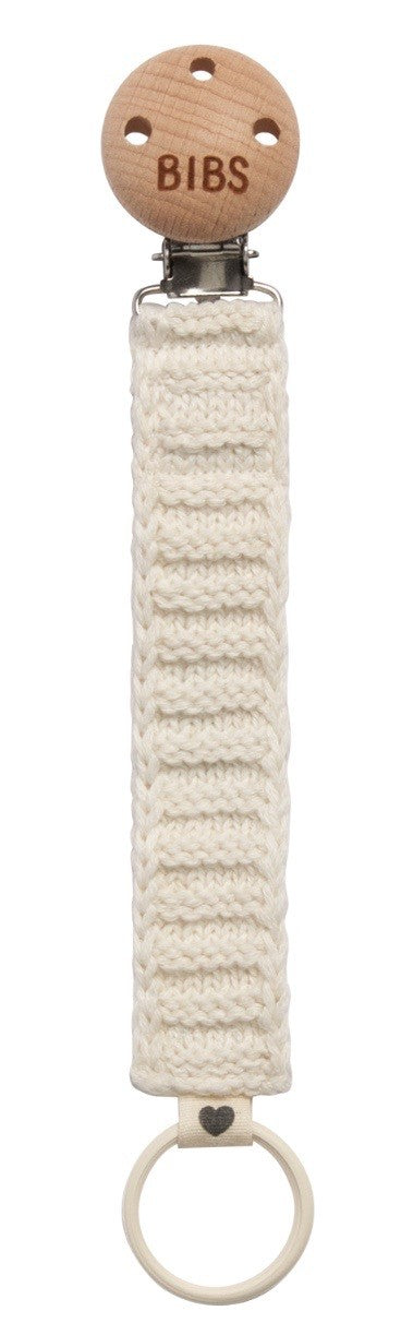BIBS Schnuller Clip Knitted Ivory (1 Stk)