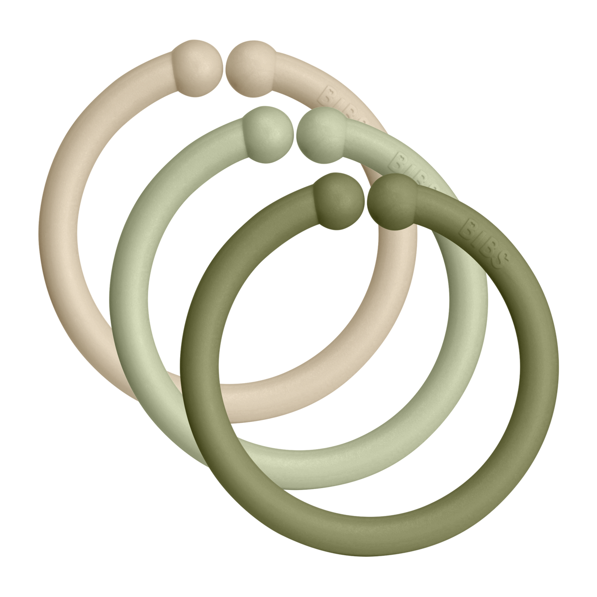BIBS Loops 12er Pack, Vanilla/Sage/Olive (12 Stk)