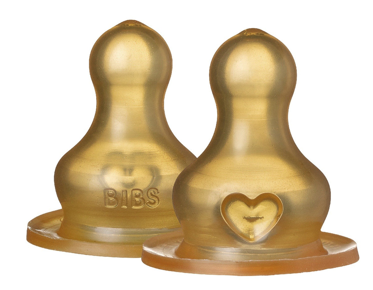 BIBS Anti Kolik Sauger 2er Pack, Latex, Medium Flow (2 Stk)