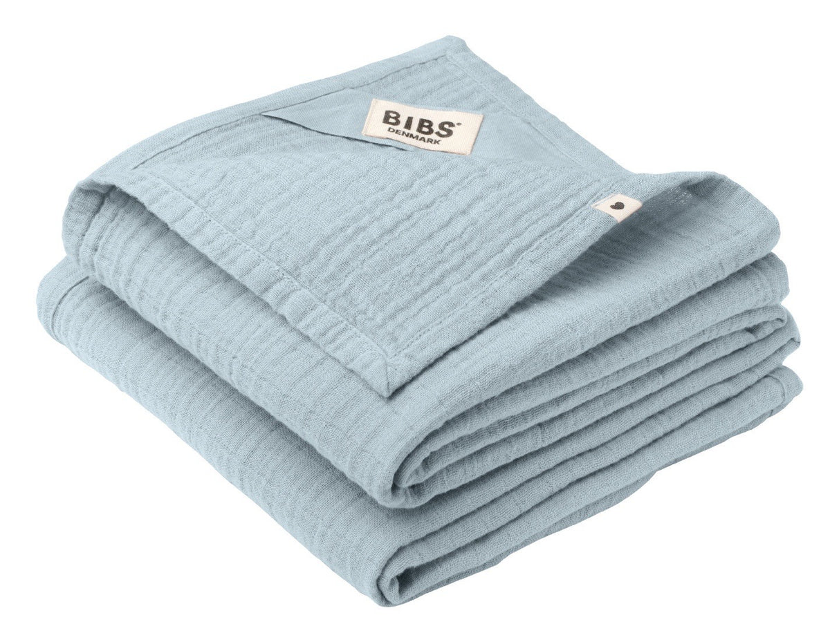 BIBS Muslin Cloth, 70x70 cm, Baby Blue (2 Stk)