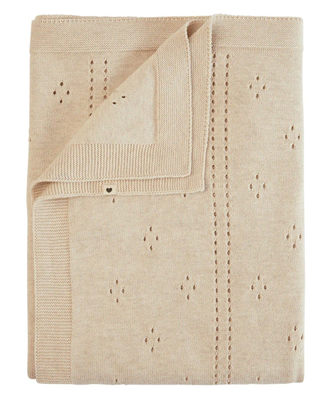 BIBS Decke Knitted Blanket, Pointelle, Ivory (1 Stk)