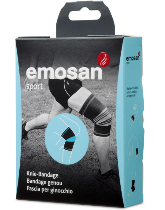 Emosan sport Knie-Bandage XL, Umfang Knie 41-44cm (1 Stk)