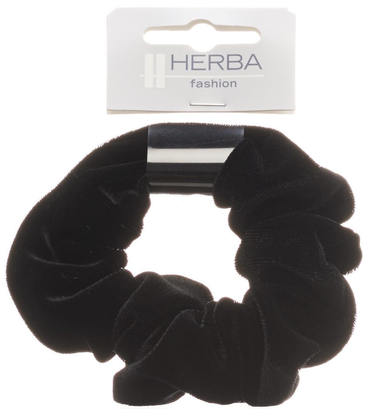 HERBA Scunci 11cm, Samt, schwarz (1 Stk)