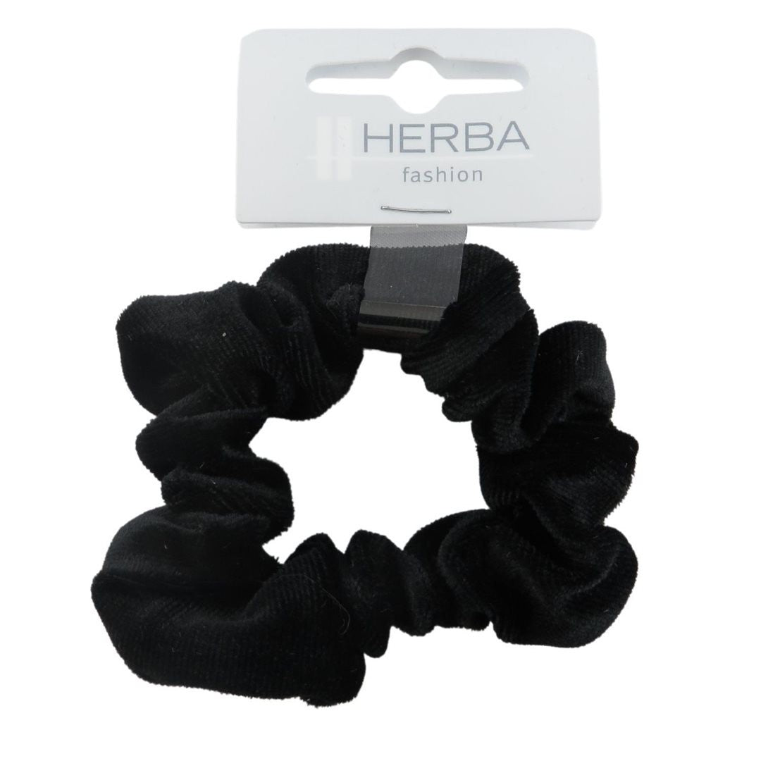HERBA Scunci 9cm, Samt, schwarz (1 Stk)