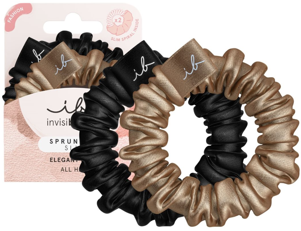 invisibobble Slim Sprunchie Gold Haarbinder (2 Stk)