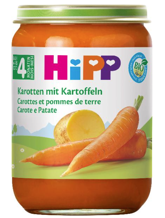 Hipp Bio Karotten mit Kartoffeln (190g)