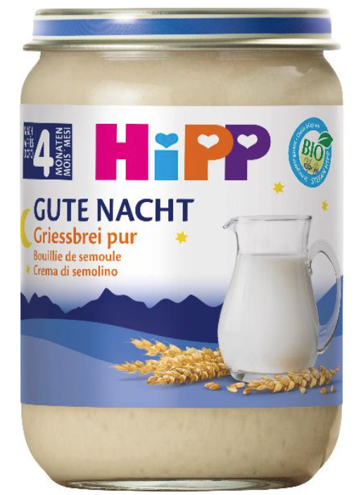 Hipp Bio Gute Nacht Griessbrei pur (190g)