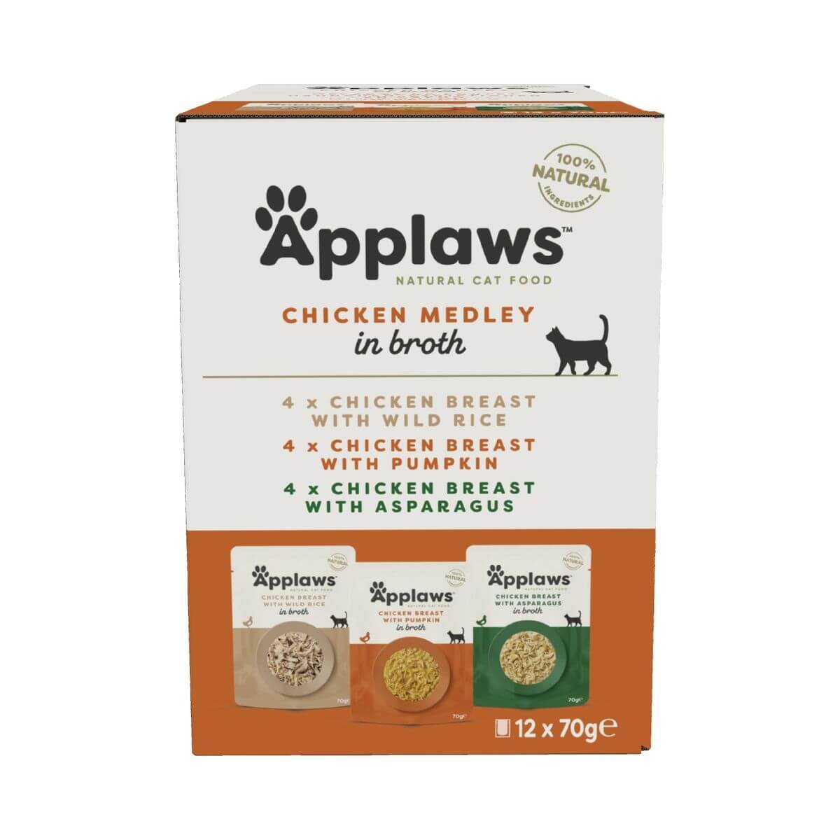 Applaws Nassfutter Multipack mit Huhn (12x70g)