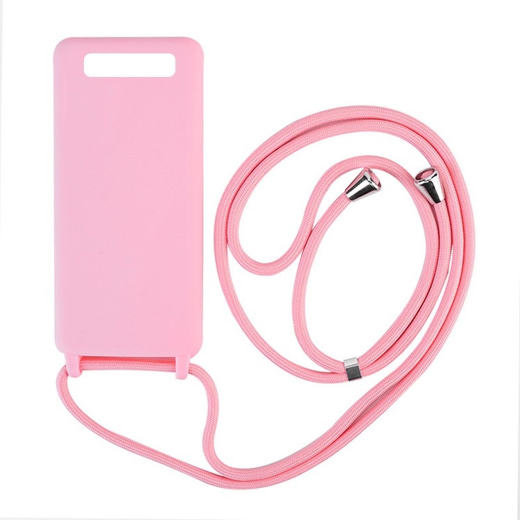 Samsung Galaxy S10 Necklace Gummi Hülle mit Handykette 150cm, pink (1 Stk)