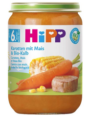 Hipp Bio Karotten mit Mais & Bio-Kalb (190g)