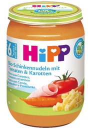 Hipp Bio-Schinkennudeln mit Tomaten und Karotten (190g)