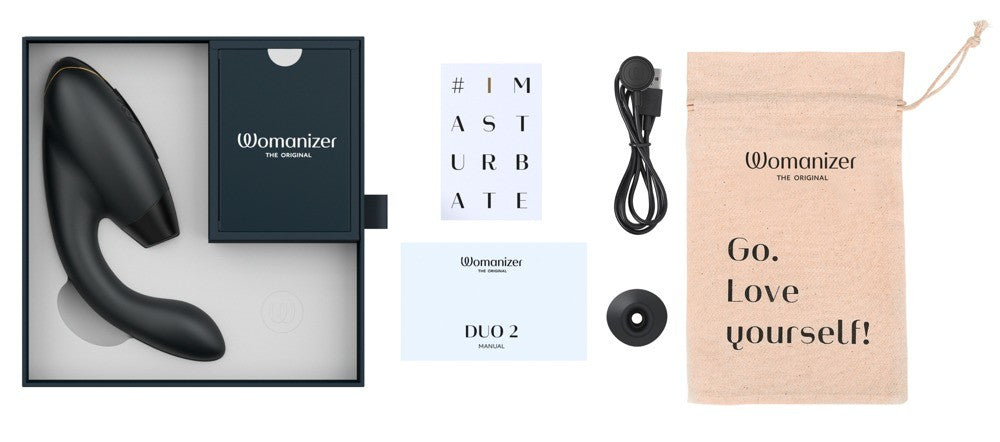 Womanizer Duo 2, Duale Stimulation von Klitoris und G-Punkt, schwarz (1 Stk)