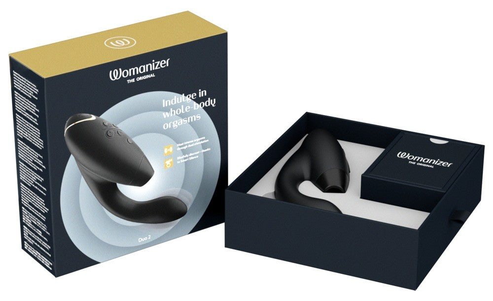 Womanizer Duo 2, Duale Stimulation von Klitoris und G-Punkt, schwarz (1 Stk)