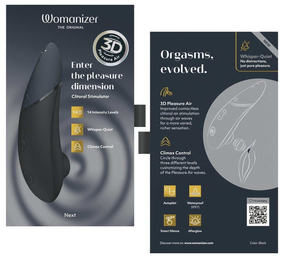Womanizer NEXT Pleasure Air Auflegevibrator, schwarz (1 Stk)