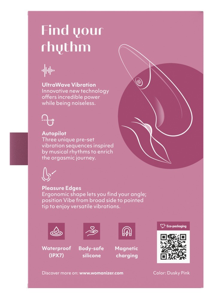 Womanizer Vibe, geräuschloser Auflegevibrator, pink (1 Stk)