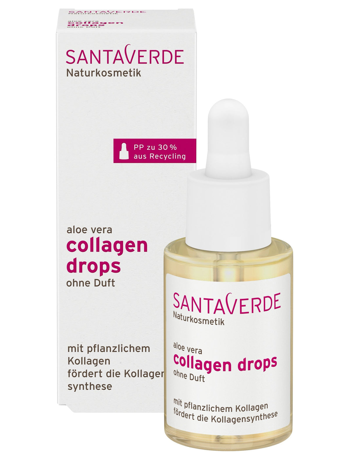 SANTAVERDE Aloe Vera Collagen Drops ohne Duft (30ml)