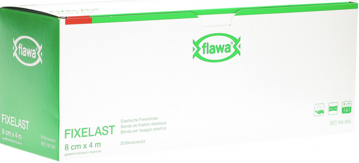 FLAWA Fixelast Fixierbinde 8cmx4m (20 Stk)