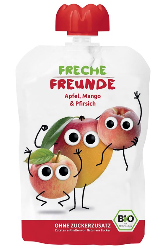 FRECHE FREUNCE Quetschmus Apfel, Mango, Pfirsich (100g)