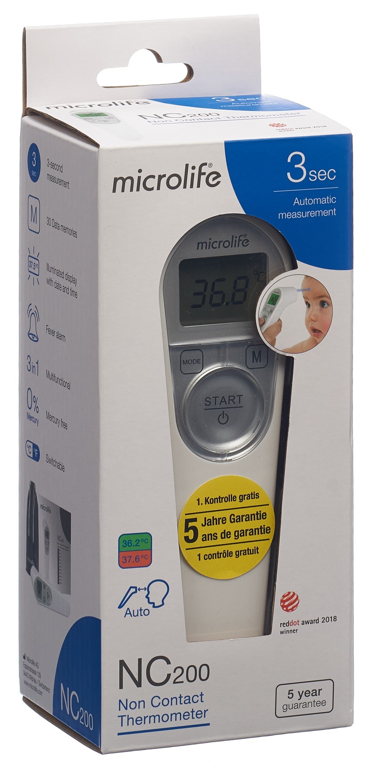 Microlife Non Contact Fieberthermometer NC200 (1 Stk)