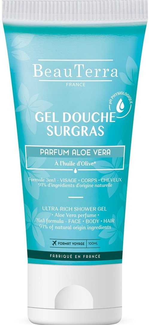 BeauTerra reichhaltiges Duschgel mit Aloe Vera (100ml)