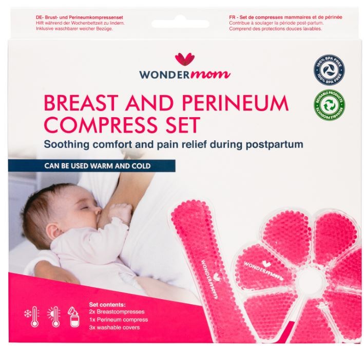 Wondermom Warm & Kalt Brust- und Wochenbett Kompresse Set (3-teilig)