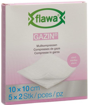 FLAWA Gazin Mullkompressen Sterill 10x10cm (5x2 Stk)