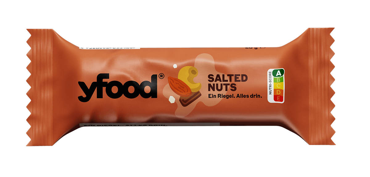 YFood Classic Riegel Salted Nuts & Chocolate (12x60g)