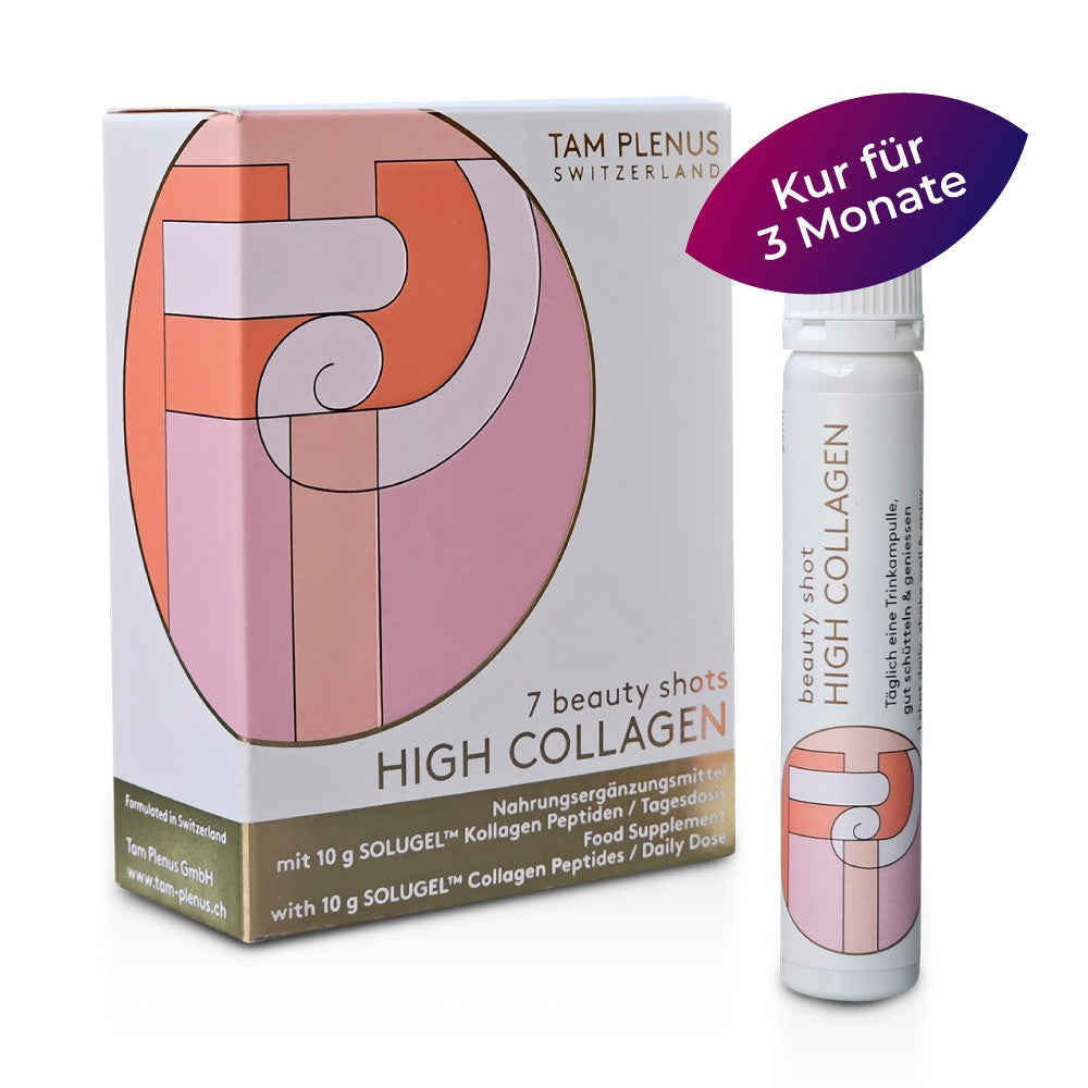 TAM PLENUS High Collagen Shots, 3 Monats-Intensivkur (12x7 Stk)