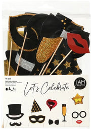 I AM CREATIVE Glitter selfie sticks (10-teilig)