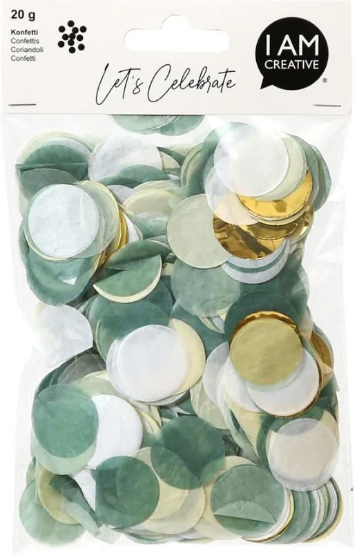 I AM CREATIVE Konfetti, mint mix (20g)